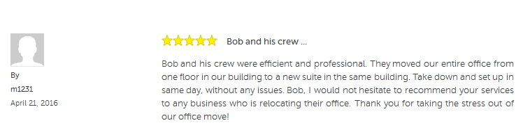 A Plus Office Movers – Moving review