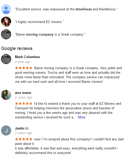 EZ Movers and Transport – Moving reviews