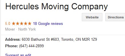 Hercules Moving - Location