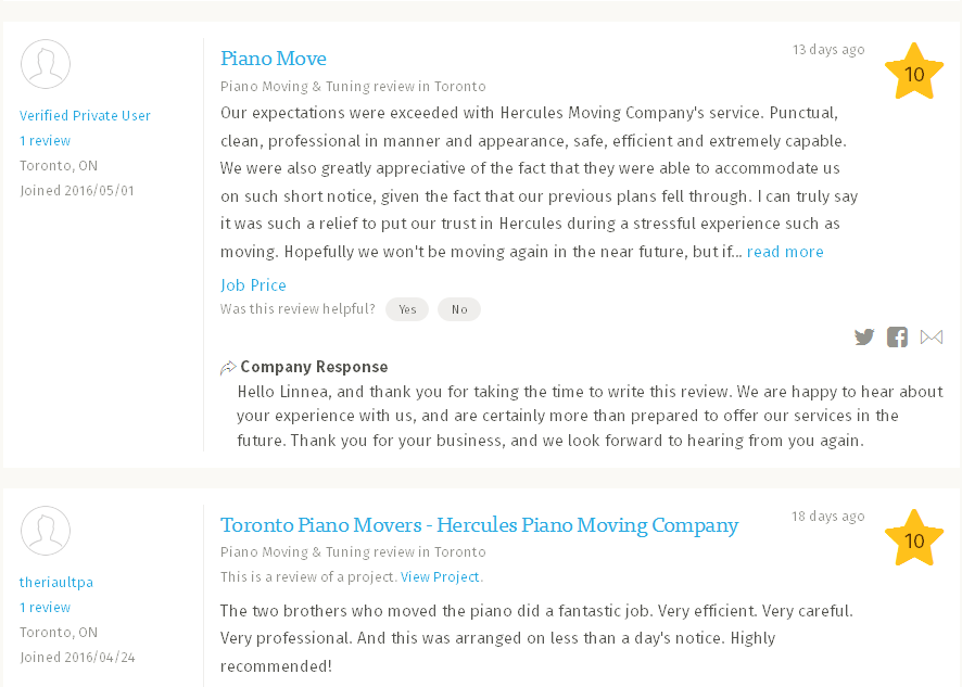 Hercules Moving – Moving reviews