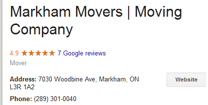 Markham Movers – Location