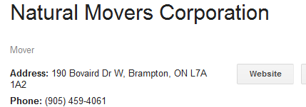 Natural Movers Corporation - Location
