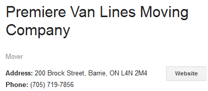Premiere Van Lines – Location