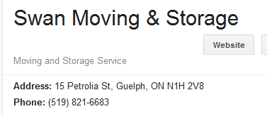 Swan Moving and Storage - Location
