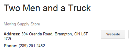 Two Men and a Truck – Location