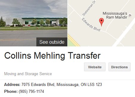 Collins Mehling Transfer – Location
