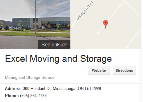 Excel Moving and Storage – Location