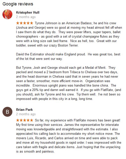 Flatrate Moving – Moving reviews