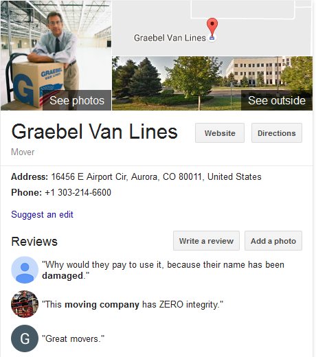 Graebel Van Lines - Location
