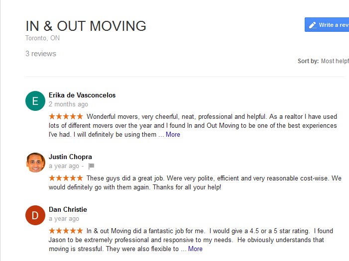 In and Out Moving – Moving reviews
