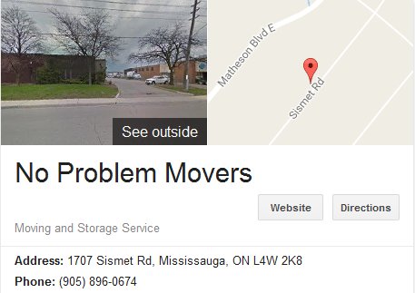 No Problem Movers – Location