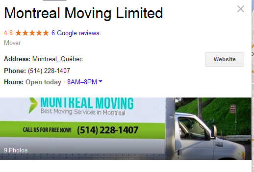 Montreal Moving – Location