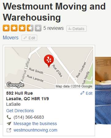 Westmount Moving and Warehousing - Location