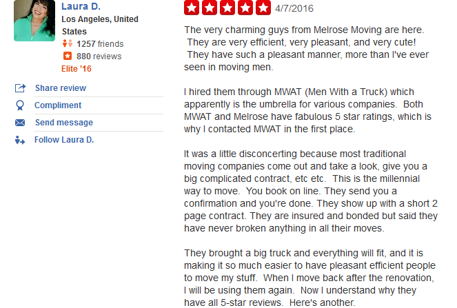 Melrose Moving Company – moving company review