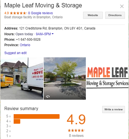 Maple Leaf Moving and Storage