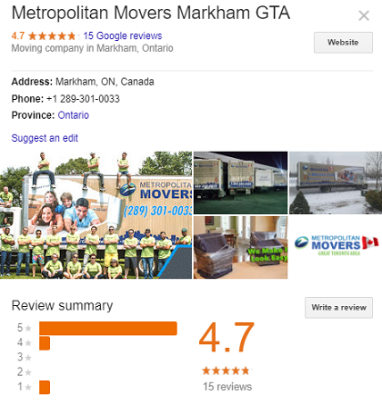 Metropolitan Movers Markham