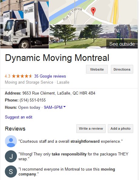 Dynamic Moving – Location and moving reviews