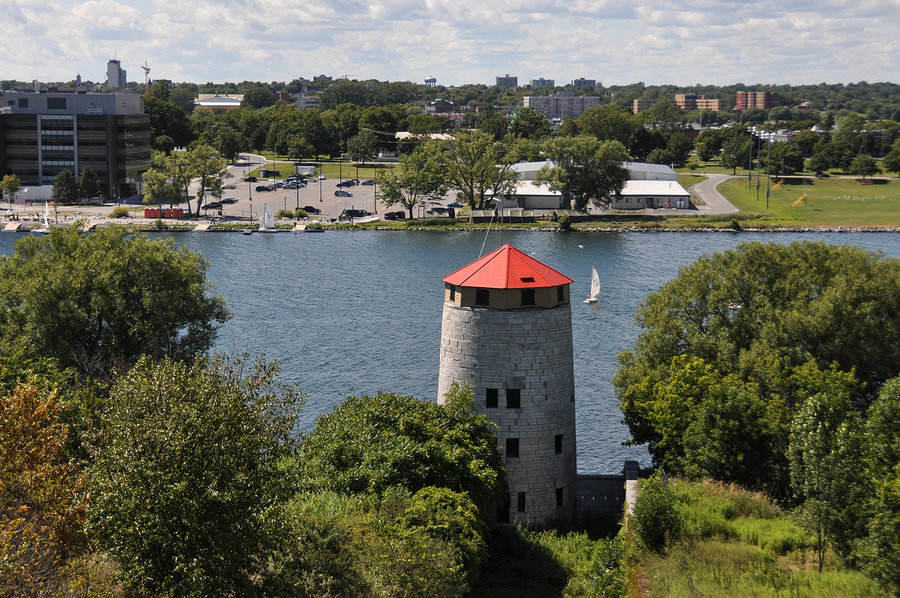 A scenic view of Kingston from Fort Henry Hill