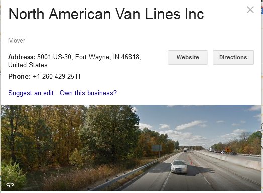 North American Van Lines – Location