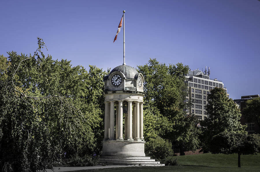 Old Clock Tower in Kitchener – in downtown Victoria Park