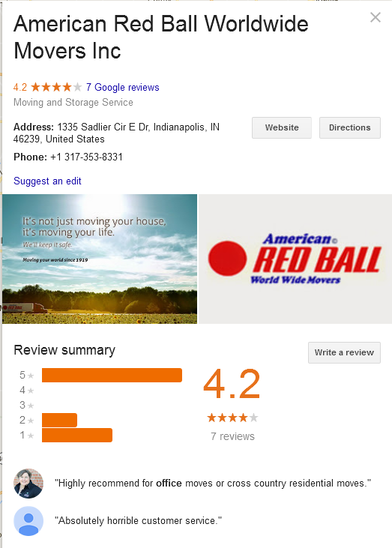 American Red Ball Worldwide Movers - Location