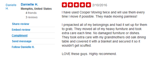 Cooper and Cooper Moving – Moving review