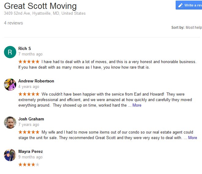 Great Scott Moving – Moving reviews