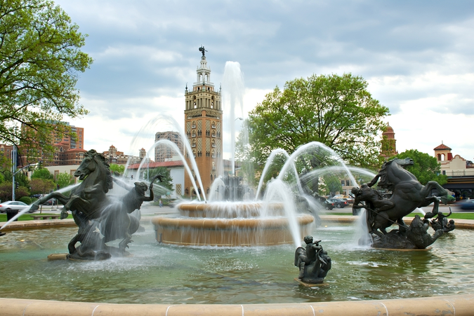 Kansas City is the City of Fountains with over 200 fountains throughout the city