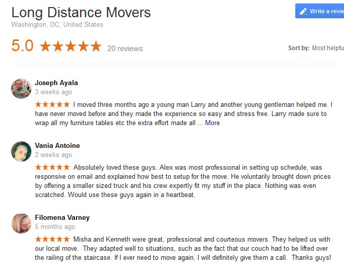 Long Distance Movers – Moving reviews