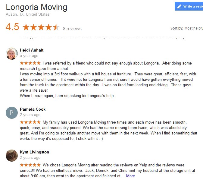 Longoria Moving - Moving Reviews