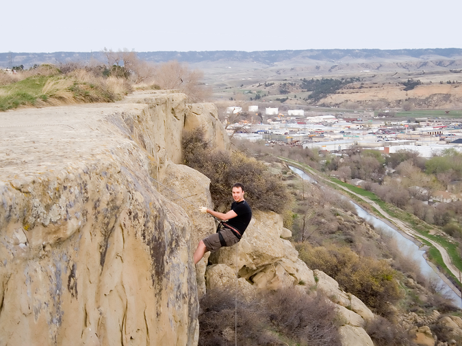 Rappelling at Cats-eye – one of many outdoor adventures in Billings