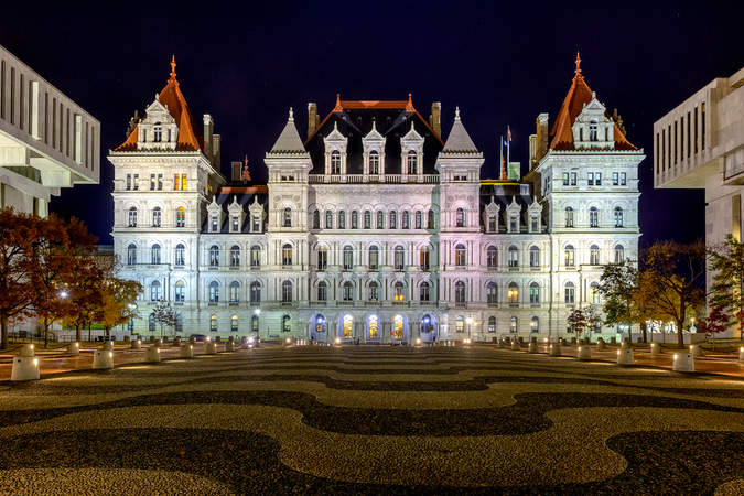 The elegant New York State Capitol Building in Albany – one of many iconic buildings in the city