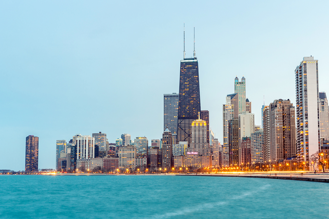 View of Chicago – 3rd most populated city in the USA
