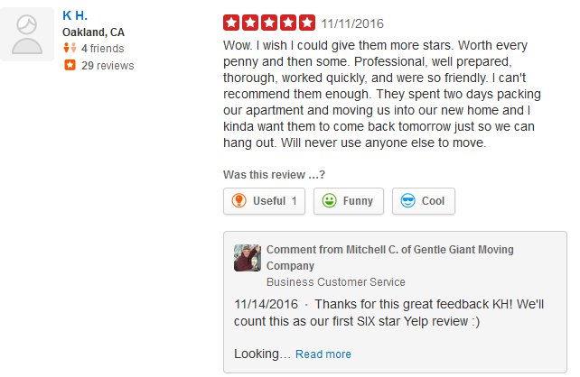 Gentle Giant Moving - Moving reviews