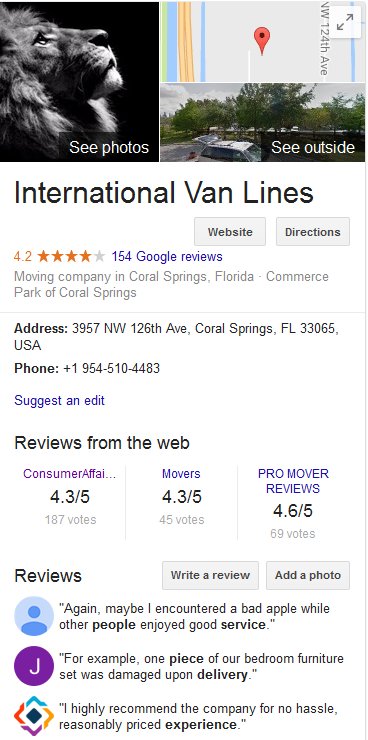 International Van Lines- Location